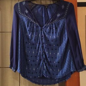 Lucky brand long sleeve blouse